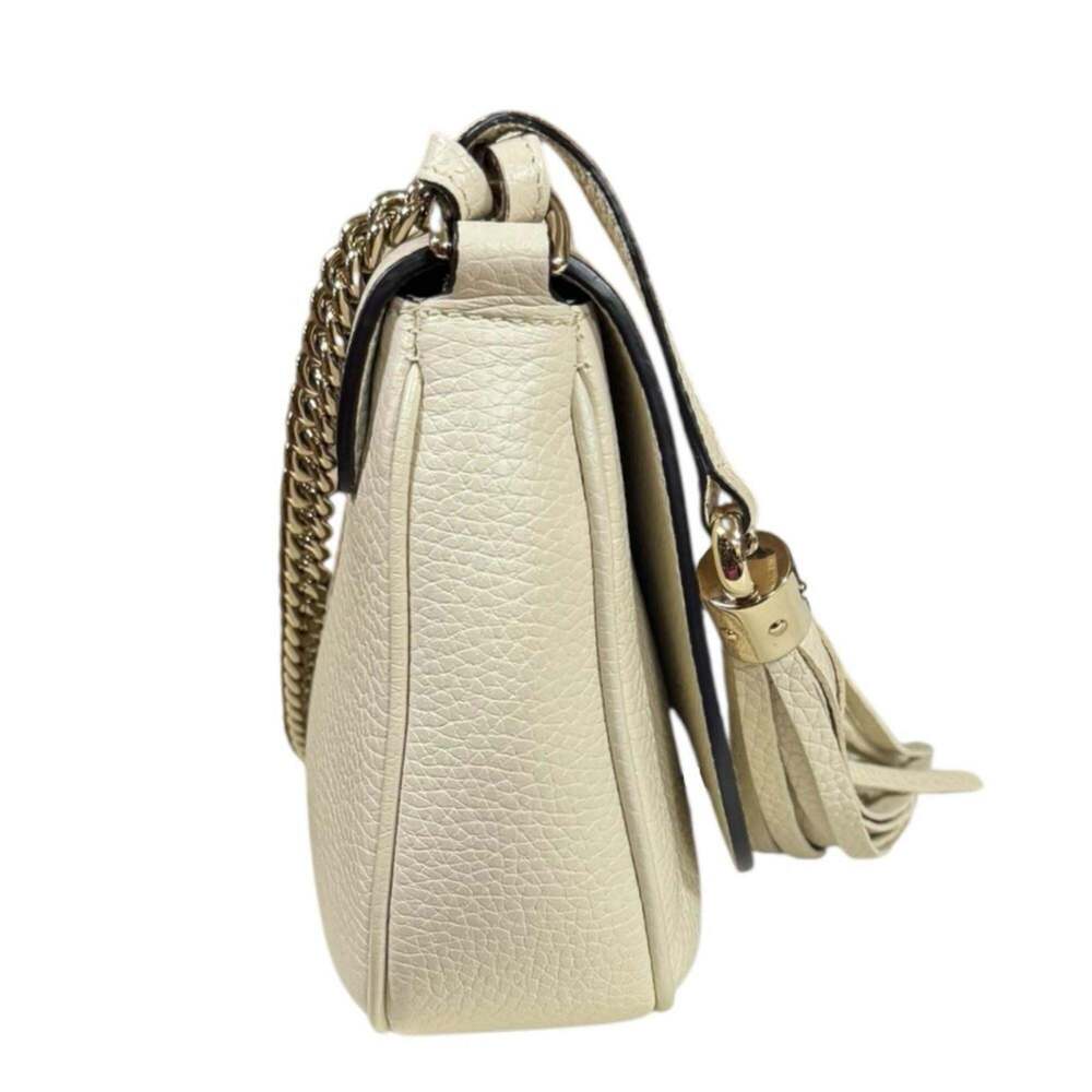 GUCCI White Leather Shoulder Bag - Picture 4 of 13